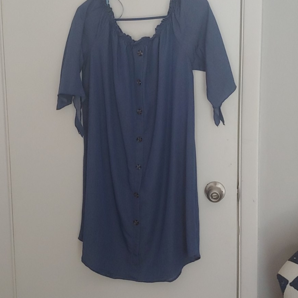 Woman's off the shoulder dress